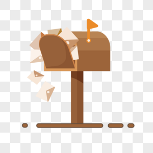 邮箱邮件概念塞满的信箱木质图片