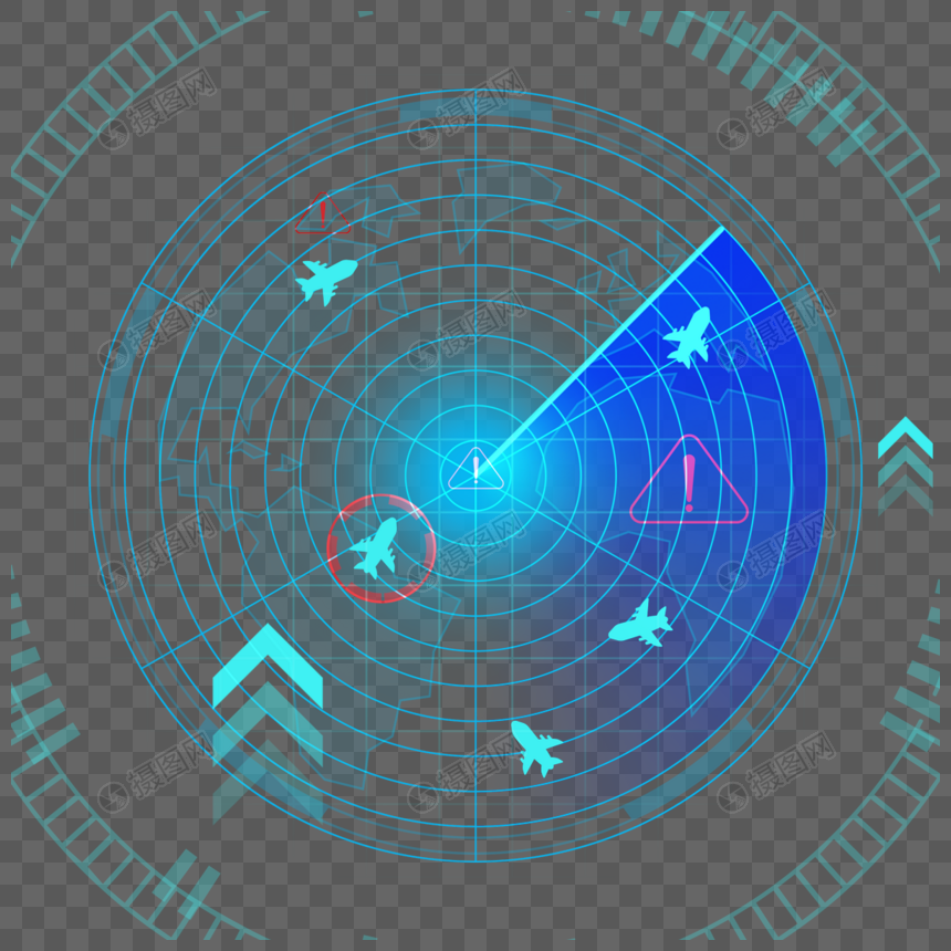 雷达扫描飞机位置信息图片