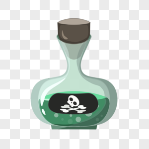 毒液瓶子立体绿色图片