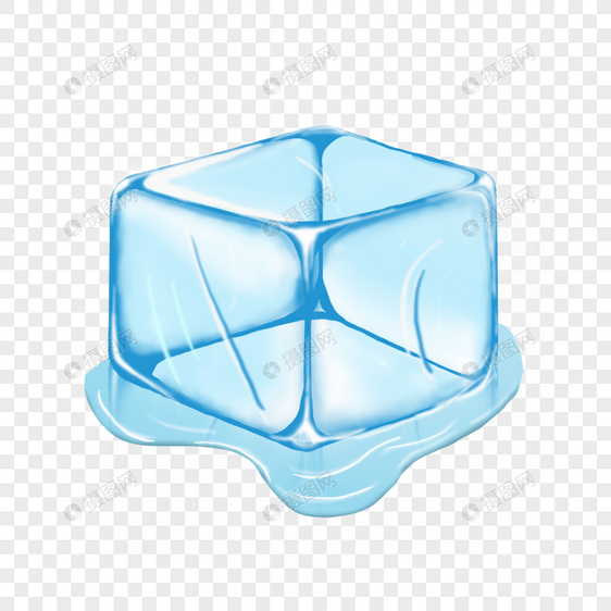 冰块蓝色透明水滴图案图片