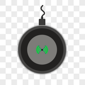 无线充电器电子圆形黑色图片