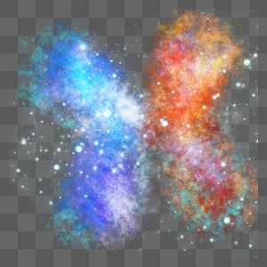 蝴蝶星云抽象彩色光效图片