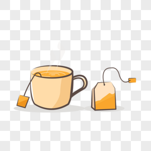 茶水茶叶饮品扁平风格图片