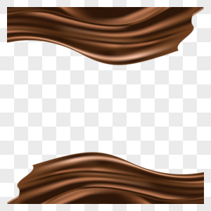 巧克力抽象波浪液体边框图片
