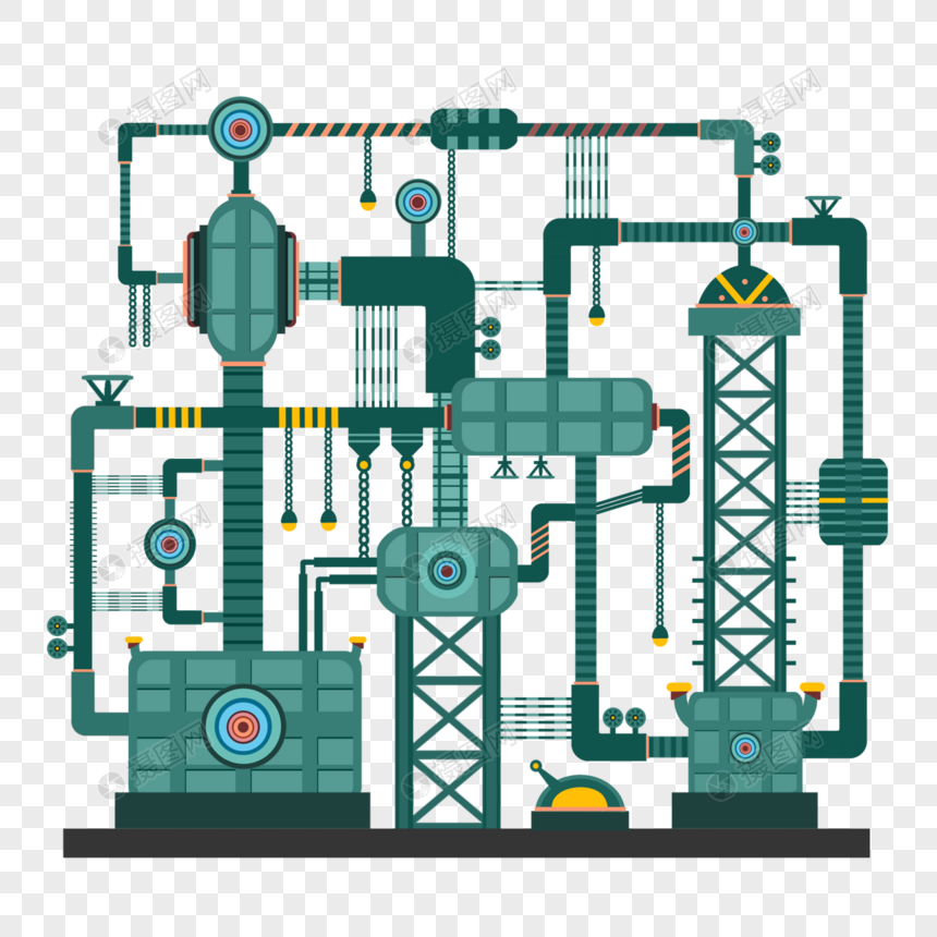 工厂机械抽象机器管道图形图片