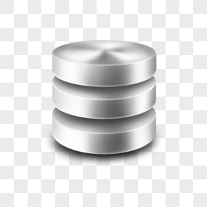 服务器数据库写实风格灰色金属圆柱不锈钢图片