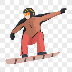 滑雪运动人物卡通图片