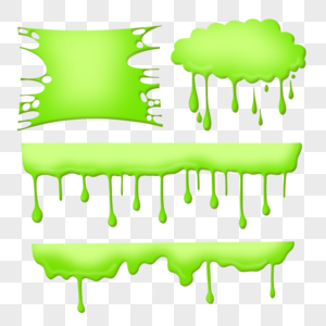 粘液卡通恶心细菌绿色科幻图片