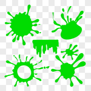 液体粘液细菌卡通平面简单绿色图片