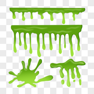 液体粘液细菌卡通三维简单绿色图片