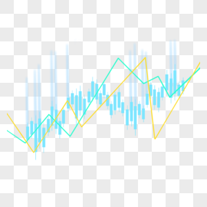 股票k线图上升趋势证券投资蓝色蜡烛图图片