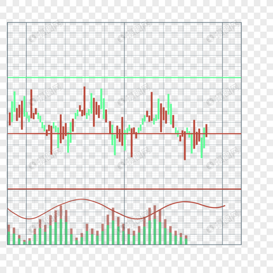股票k线图上升市场交易趋势绿色红色蜡烛图图片