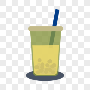 果汁杯子绿色吸管图片卡通图片