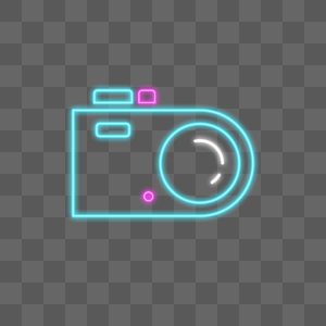 霓虹相机发光线条相机图片