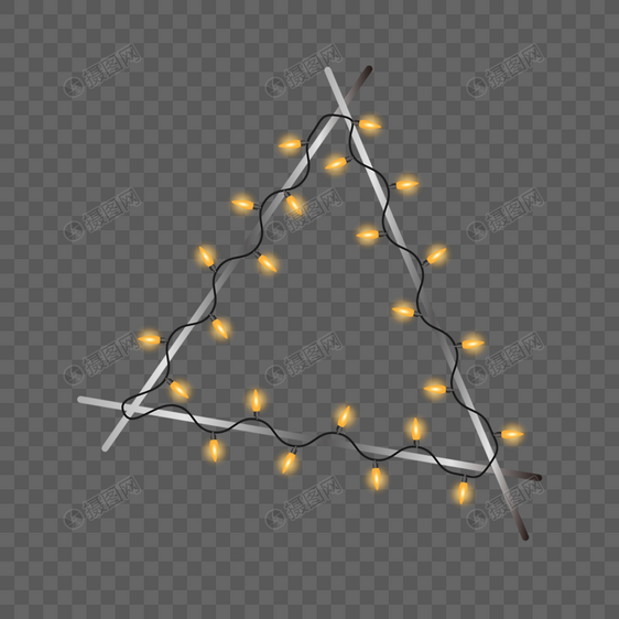 圣诞灯串三角形结构灯架图片