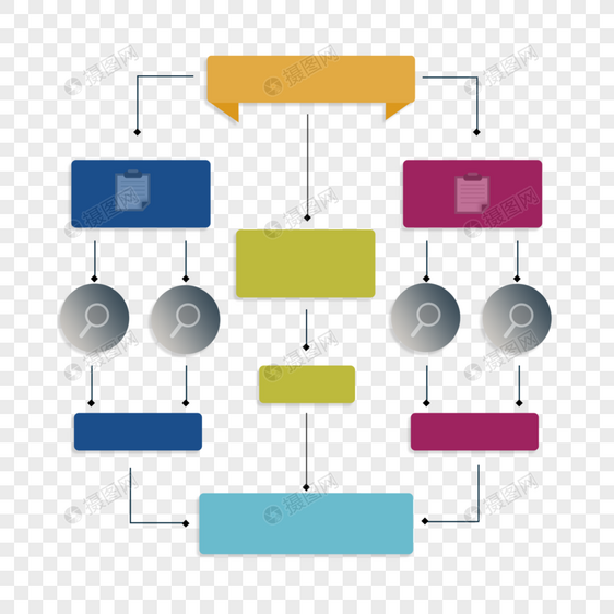 信息流程表抽象几何拼接图片
