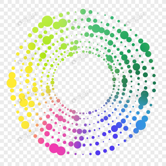 圆点彩色抽象半色调形状图片