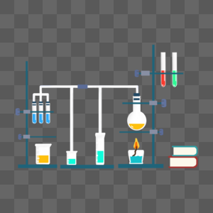 化学实验流程教育工作卡通化学反应图片