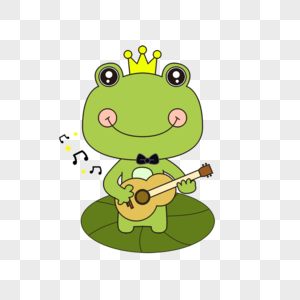 青蛙弹吉他卡通图片