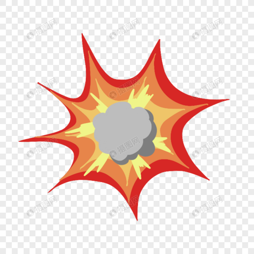 爆发火花乌云爆炸图片卡通