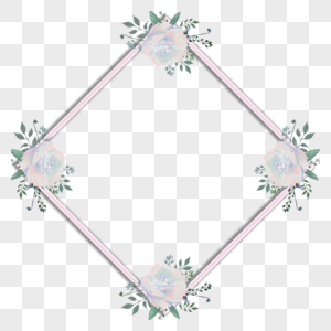 玫瑰花花卉粉色边框图片