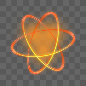 旋转圆环光效抽象风格橙黄色图片