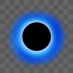 黑洞蓝色光晕抽象蓝色圆环简单天体图片