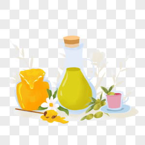 橄榄油蜂蜜天然组合图片