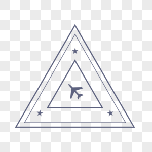标志飞机三角形蓝白图片图片