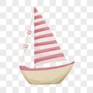 帆船粉色条纹玩具卡通图片图片