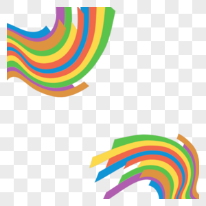 商务科技彩虹条纹抽象边框图片