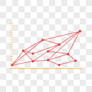 3d红色折线图图片