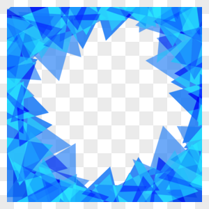 几何蓝色抽象碎片商务边框图片