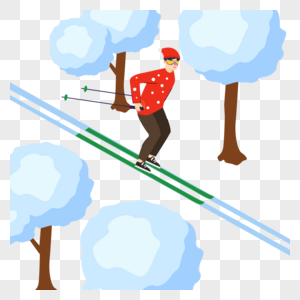 冬季滑雪运动雪山滑雪图片