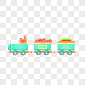 小火车卡通风格婴儿玩具图片