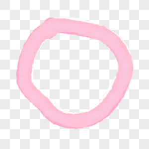 笔刷粉色水彩圆环图片