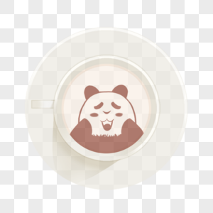 熊猫头像可爱咖啡拉花图片