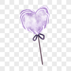 巧克力糖果紫色爱心棒棒糖图片