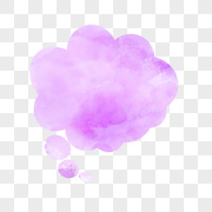 笔刷抽象紫色水彩云朵气泡图片