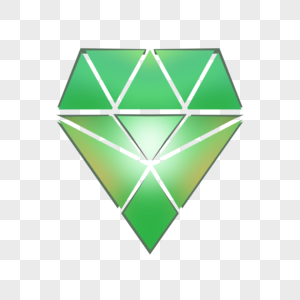 钻石创意简约几何绿色渐变发光图片