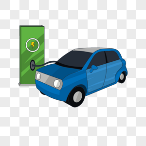 新能源汽车绿色环保充电高清图片