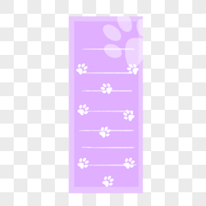 紫色猫爪图案可爱手账本便签图片
