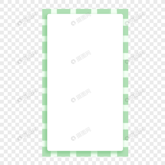 绿色条纹边框可爱手账本便签图片