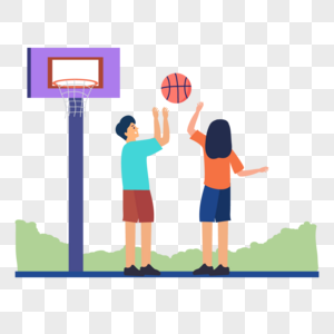 篮球投篮练习运动人物插画高清图片