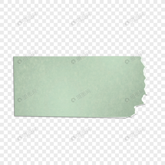 淡绿色材质复古撕纸手账本图片