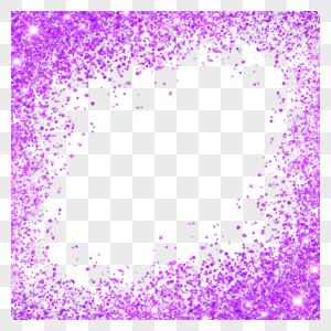 紫色正方形金粉光效边框图片
