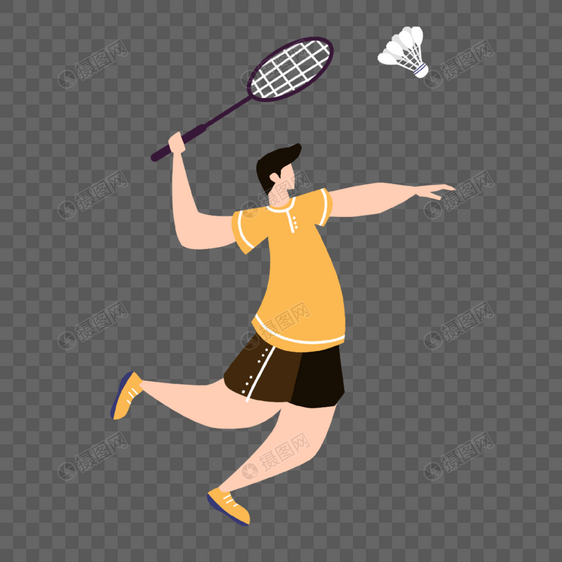 羽毛球运动男子图片