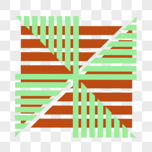绿色风车形状简单几何线条图案图片