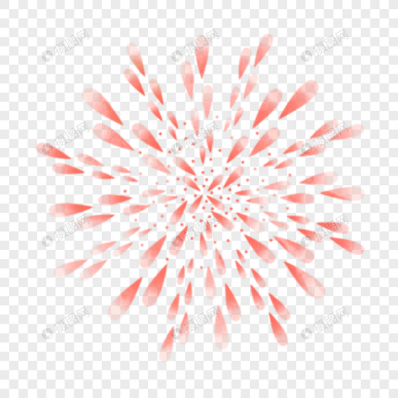 红白条纹抽象水彩烟花爆炸烟火图片