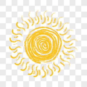热气蒸腾卡通涂鸦太阳图片